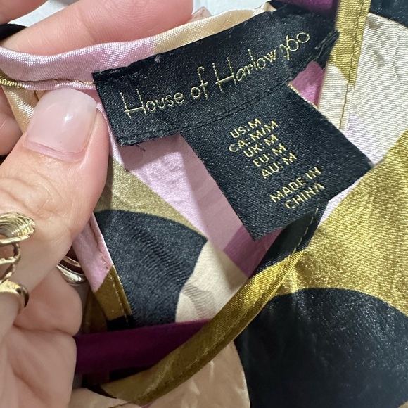 House of Harlow 1960 Geometric Sleeveless Maxi Slip Dress Size M - Picture 3 of 7